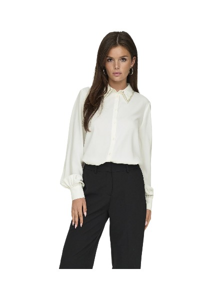 Kadın Parlak Yaka Detaylı Gömlek 15331800