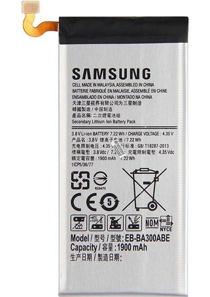 Samsung Galaxy A3 SM-A300 Batarya Pil -