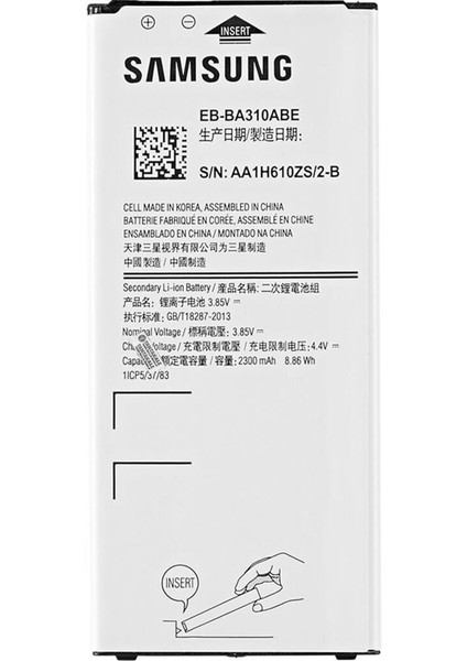 Samsung Galaxy A3 2016 SM-A310 Batarya Pil -