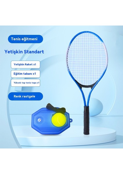 Tenis Eğitmeni Tek Kişi Fitness Egzersiz Rebound Tenis Raket Seti Otomatik Rebound Tenis (Yurt Dışından)