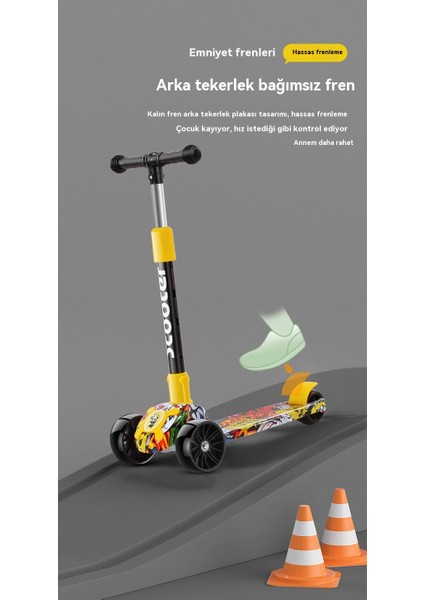 Çocuk Scooter Bebek Scooter Düşmeye Karşı Yo-Yo Katlanır Bisiklet (Yurt Dışından) modelleri