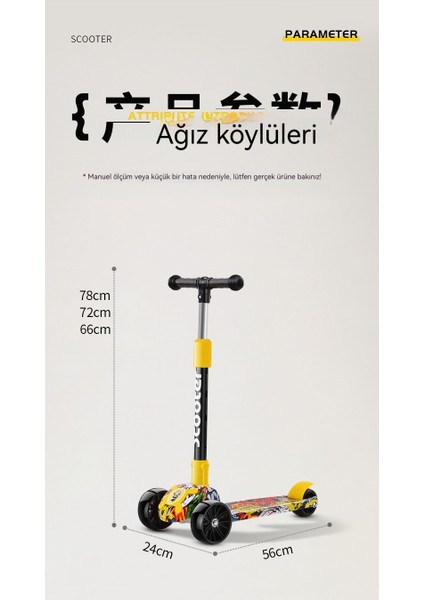 Çocuk Scooter Bebek Scooter Düşmeye Karşı Yo-Yo Katlanır Bisiklet (Yurt Dışından) fırsatları