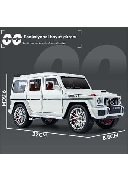 Ses ve Işık Geri Dönüşü ile Arazi Aracı Altı Kapı 1:24 Mercedes G63 Alaşımlı Araba (Yurt Dışından)