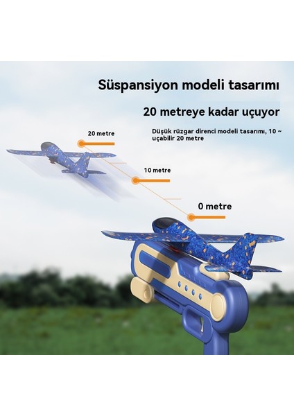 Çocuklar Açık Mancınık Uçak Parlayan Flaş Uçan Çok Fonksiyonlu Oyuncak (Yurt Dışından)