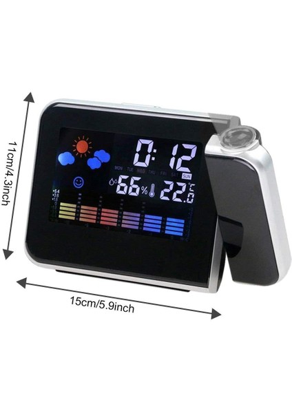 LED Renkli Ekran Dijital Yaratıcı Perden Takvim Hava Projeksiyon Saati (Yurt Dışından) indirimleri