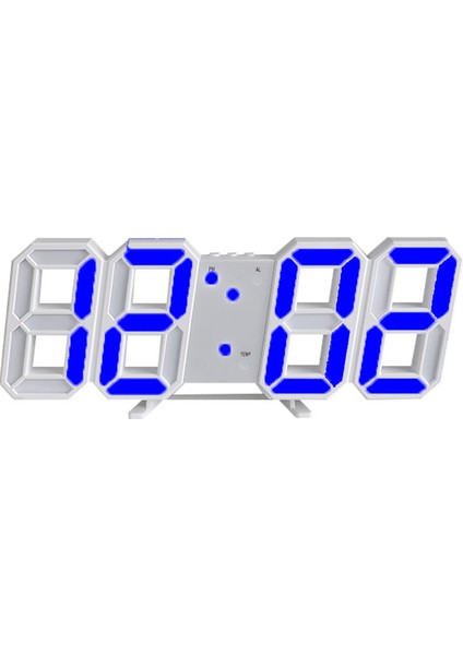 Ev Yatak Odası Atmosferi Akıllı 3D Dijital Saat Çalar Saat Sıcaklık Saati (Yurt Dışından)