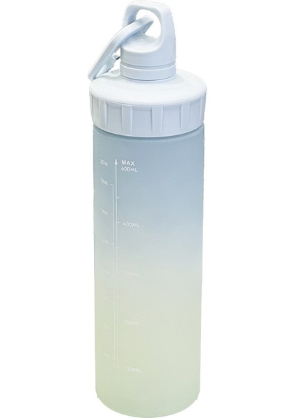 600ML Yaz Trendi Mat Degrade Renk Açık Araba Büyük Kapasiteli Spor Su Bardağı (Yurt Dışından)