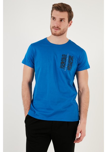 Pamuklu Slim Fit Bisiklet Yaka Baskılı 3'lü Paket T Shirt Erkek T Shirt 541S31 fırsatları