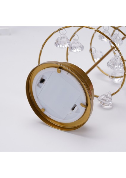 LED Demir Kristal Noel Ağacı Işık Beş Köşeli Oda Yatak Odası Dekorasyon Küçük Masa Lambası (Yurt Dışından) indirimleri