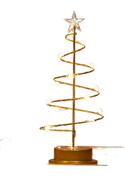 LED Demir Kristal Noel Ağacı Işık Beş Köşeli Oda Yatak Odası Dekorasyon Küçük Masa Lambası (Yurt Dışından)