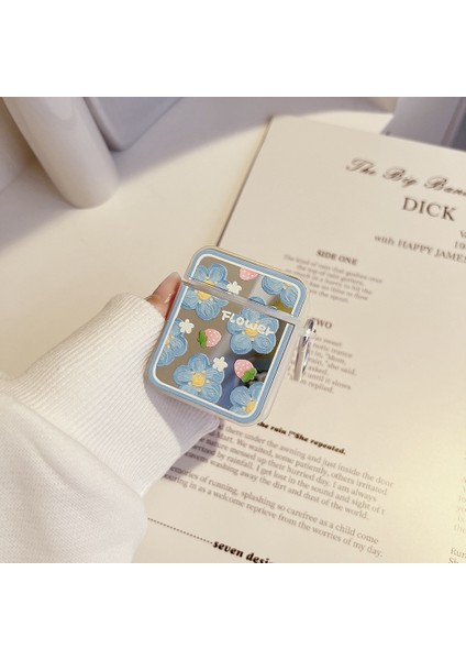 Apple Airpods2 Bluetooth Kulaklık Kılıfı Için Ayna Çiçekler (Yurt Dışından)