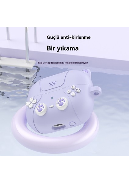 Yaratıcı Sevimli Kedi Oyun Makinesi Için Galaxy Buds3/3pro Bluetooth Kulaklık Seti (Yurt Dışından)