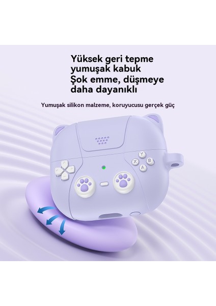 Yaratıcı Sevimli Kedi Oyun Makinesi Için Galaxy Buds3/3pro Bluetooth Kulaklık Seti (Yurt Dışından)