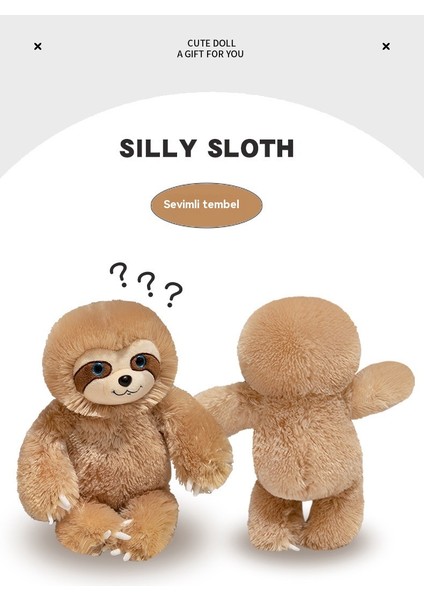 50 cm Tembel Bebek Yıldırım Peluş Oyuncak Taklit (Yurt Dışından)