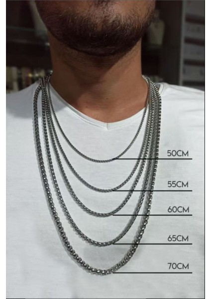 Erkek Çelik Kolye - Polo Erkek Çelik Kolye Zincir