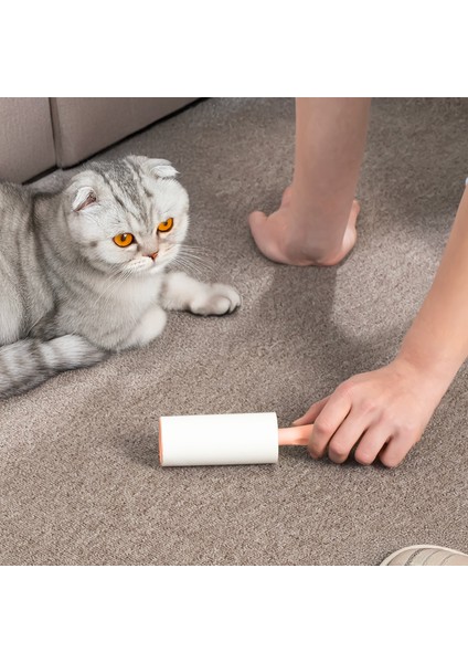 3106 Kedi Köpek Tüy Toplayıcı Rulo + 4 Adet Yedek Rulo Somon