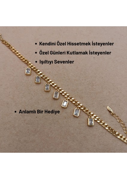 Işıltılı Zirkon Taşlı Altın Rengi Çelik Xuping Bileklik indirimleri