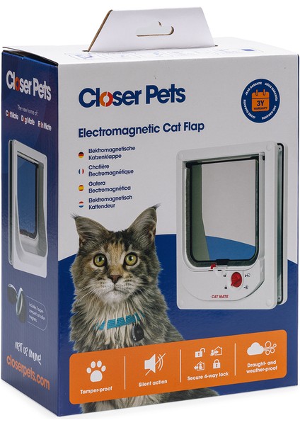 Beeztees Catmate Kedi Kapısı, Magnet Ile Özel Girişli, Çift Yönlü, 2 Fonksiyonlu, Kilitli, Beyaz, 24 modelleri