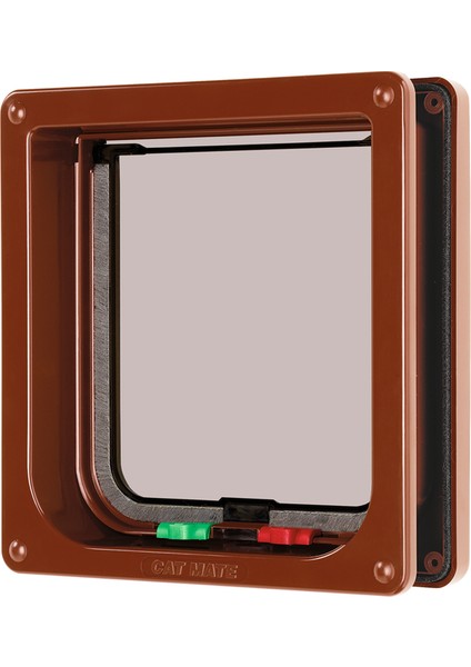 Beeztees Catmate Kedi Kapısı, Çift Yönlü, 2 Fonksiyonlu, Kahverengi, 19,2X20CM