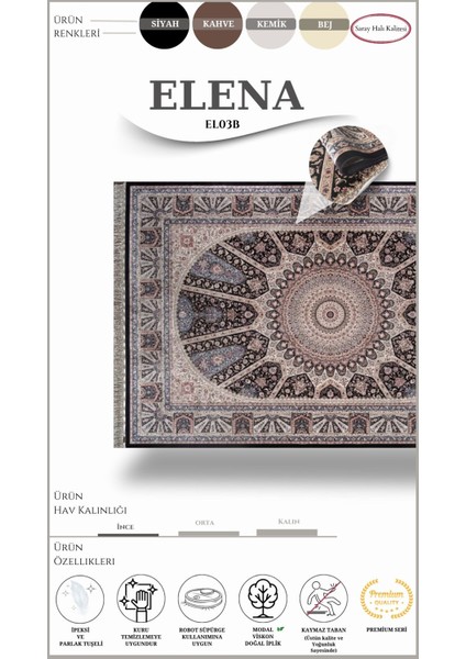 Klasik, Kaliteli Salon Halısı Elena EN03B
