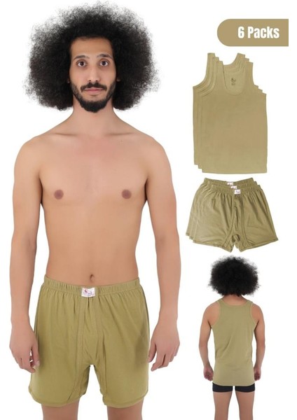 Asker Er Atlet Boxer 6'lı Iç Çamaşır Takımı Özel Ambalaj Kutusunda