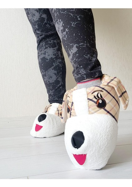 Köpek Figürlü Yumuşacık Kışlık Ev Pandufu