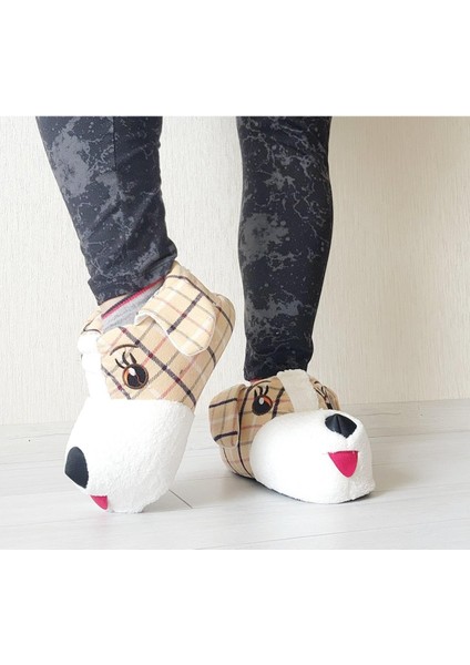 Köpek Figürlü Yumuşacık Kışlık Ev Pandufu