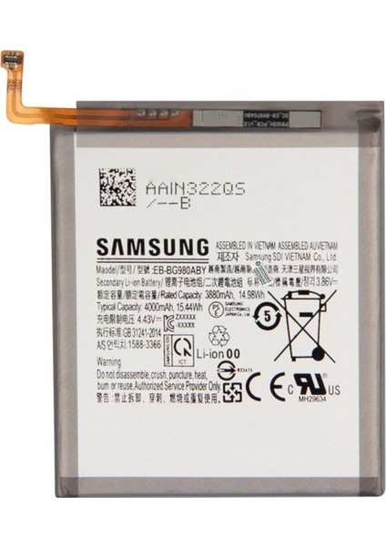 Samsung Galaxy S20 SM-G980 Batarya Pil -