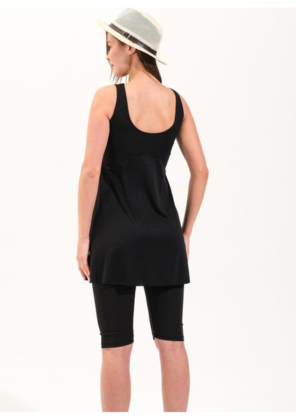 2257_KADIN 2'li Takım Taytlı Çapraz Bantlı Askılı Elbise Deniz/havuz Mayosu modelleri