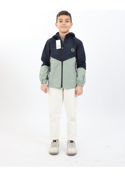 Su Geçirmez Hava Geçirmez Iki Renk Şık Erkek Yağmurluk