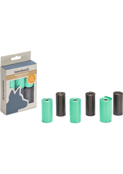 Beeztees Köpek Dışkı Toplama Poşeti, Bioçözünür, 795005-795007 ile Kullanılabilir, 6X10ADET