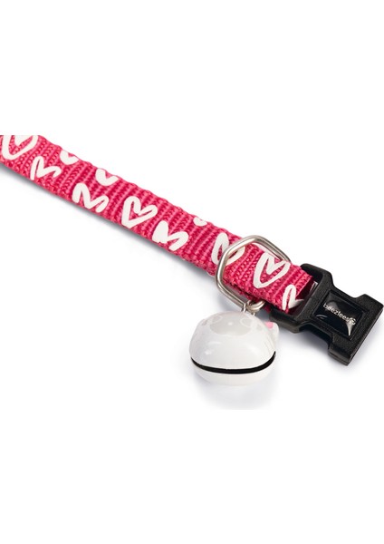 Beeztees Kedi Boyun Tasması, Zilli, Pembe, 20-30CM