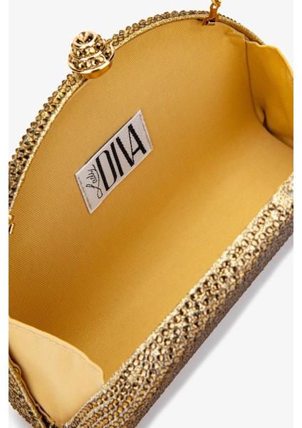 Lady Diva Kadın Vegan Gold Abiye Çanta 1137 LD163 Bn Cnt Y25 Gold