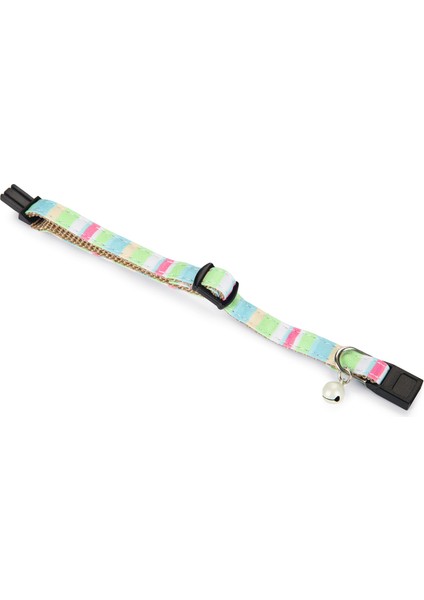 Beeztees Yavru Kedi Boyun Tasması, Zilli, Yeşil, 16-32CM