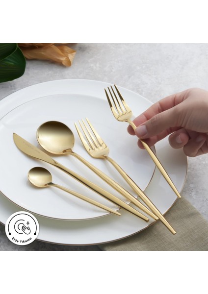 Orion Shiny Gold 30 Parça 6 Kişilik Çatal Kaşık Bıçak Seti