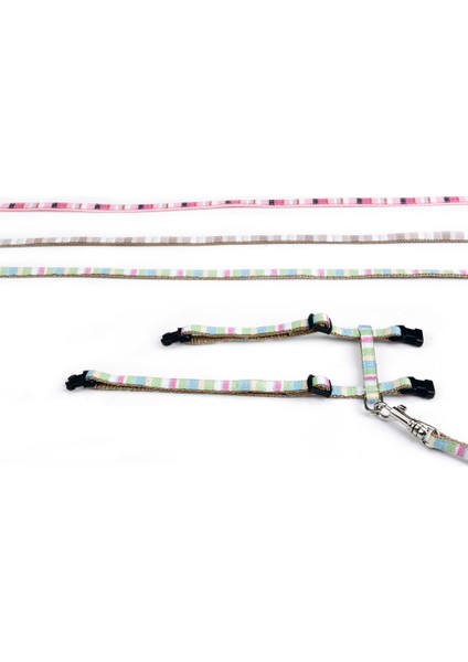 Beeztees Yavru Kedi Göğüs Tasması ve Gezdirme Kayışı, 120CM, Pembe, 15-33CM
