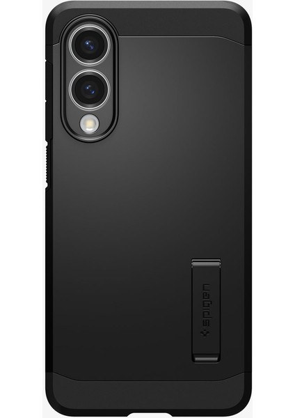 Galaxy S25 Edge ile Uyumlu Ekstra Dayanıklı Kılıf Tough Armor Ai Hava Kanalı Teknolojisi™ Askeri Sınıf Koruma MagFit özellikli KickStand'lı Black Çift Katman Kapak - ACS09422