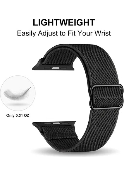 Apple Watch 10 42MM 9 8 7 6 Se Uyumlu 38 40 41MM Uyumlu Esnek Kumaş Akıllı Saat Kordon
