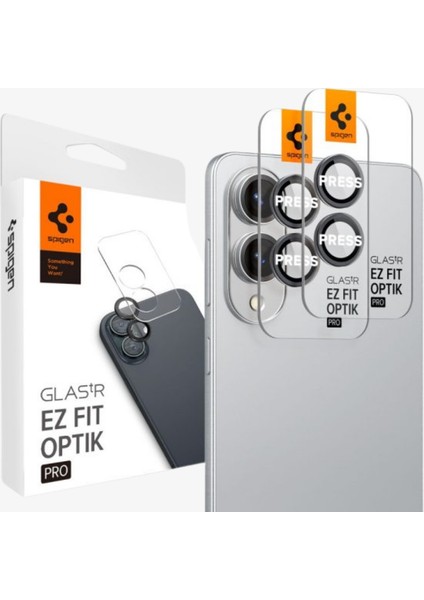 Galaxy S25 Edge Kamera Lens Camı Koruyucu Kolay Kurulum GLAS.tR EZ Fit Optik Pro HD (2 adet) Black - AGL09413