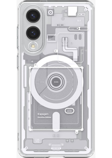 Galaxy S25 Edge Kılıf Ultra Hybrid MagFit özellikli Zero One White - ACS09417