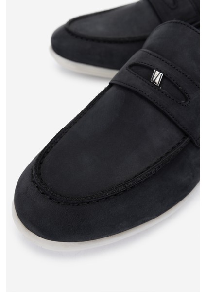 Erkek Hakiki Deri Siyah Nubuk Loafer Ayakkabı 285 4226 Erk Ayk Y25 Sıyah Nbk modelleri