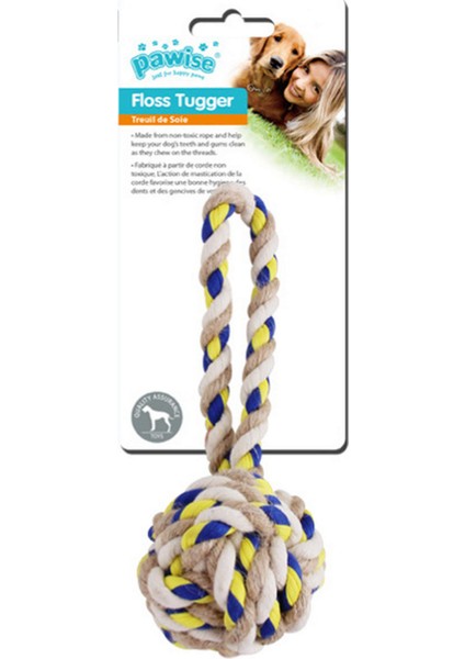 Floss Tugger Tutma Saplı Ip Toplu Köpek Oyuncağı 23 cm Ynsmr