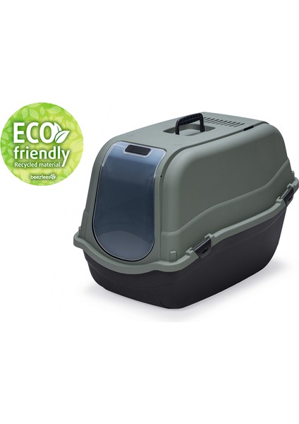 Beeztees Kapalı Kedi Tuvaleti, Koku Filtreli, Antrasit Koyu Mavi, 64X44X46CM fiyatları