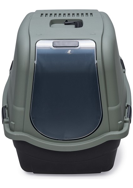 Beeztees Kapalı Kedi Tuvaleti, Koku Filtreli, Antrasit Koyu Mavi, 64X44X46CM fırsatları