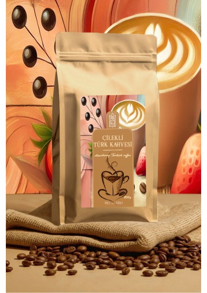 Strawberry Turkish Coffee 200G, Çilek Aromalı Türk Kahvesi