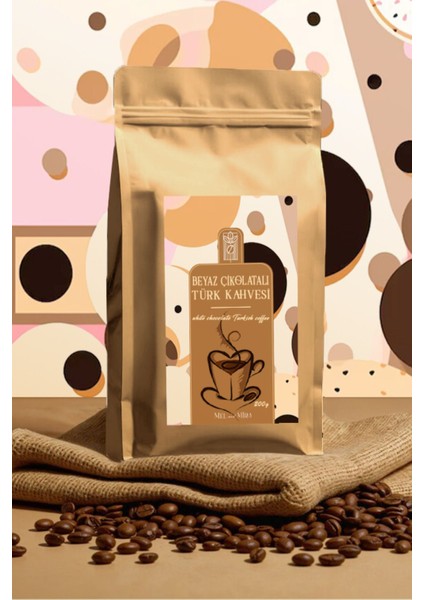 White Chocolate Turkish Coffee 200 g, Beyaz Çikolata Aromalı Türk Kahvesi