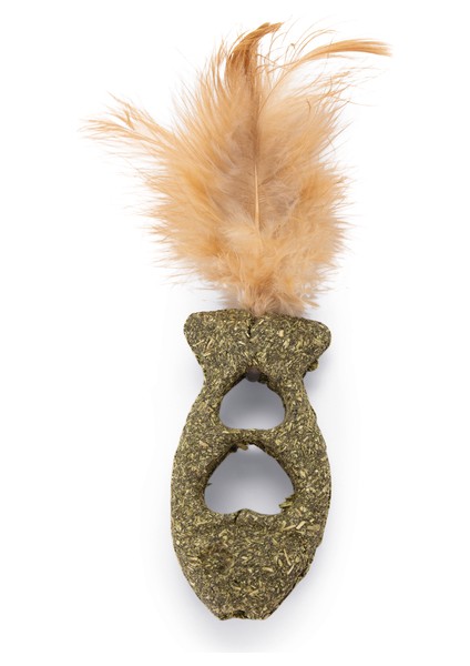 Beeztees Kedi Oyuncağı, Kediotu Balık, Tüylü, 12X3,5CM