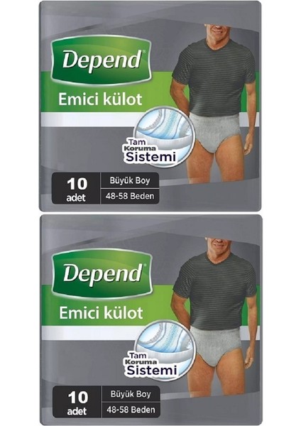 Emici Külot Hasta Bezi Large - Büyük Erkek 20 Adet 2 PKx10