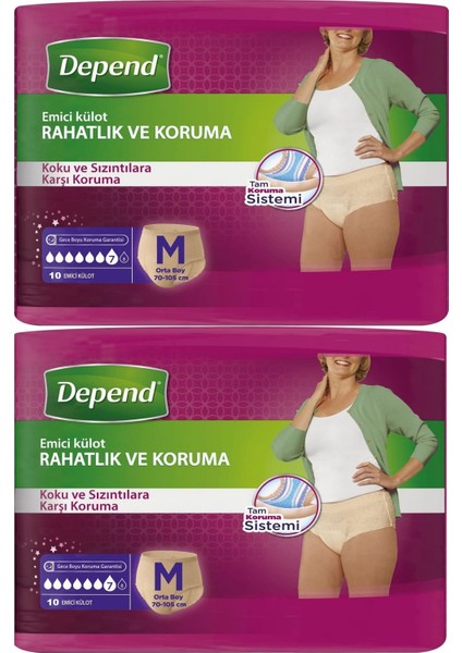 Emici Külot Hasta Bezi Medium - Orta Kadın 20 Adet 2 PKx10