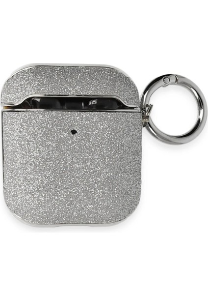 Apple AirPods 2 (2.nesil) Spell Simli Kılıf - Gümüş Ynsmr